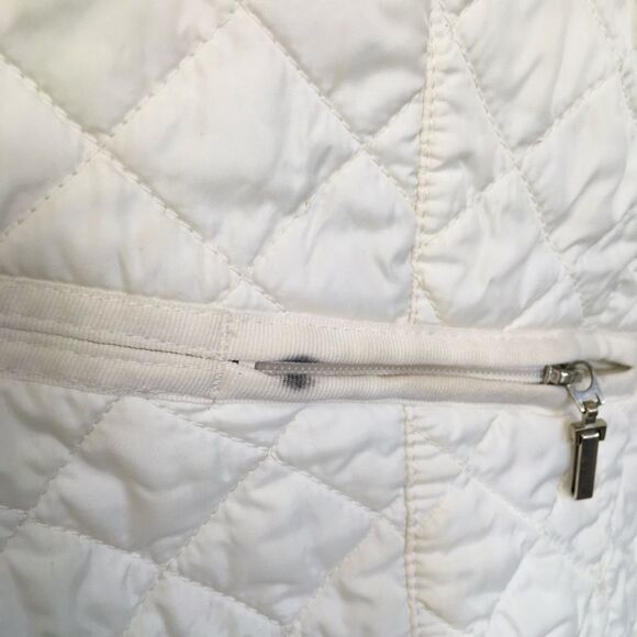 Ralph Lauren Polo Jeans Women's Cream 4 Pocket Full Zip Quilted Jacket Size XL - Picture 12 of 17